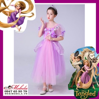 Váy đầm công chúa Tóc mây Rapunzel cho bé 29-34kg