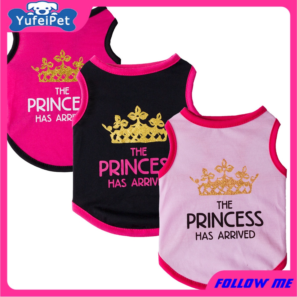 Áo Thun Cotton In Hình Vương Miện Cho Thú Cưng