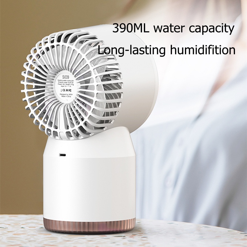 Quạt Phun Sương Làm Ẩm Không Khí Sạc USB Yên Tĩnh Cho Nhà Ở / Văn Phòng
