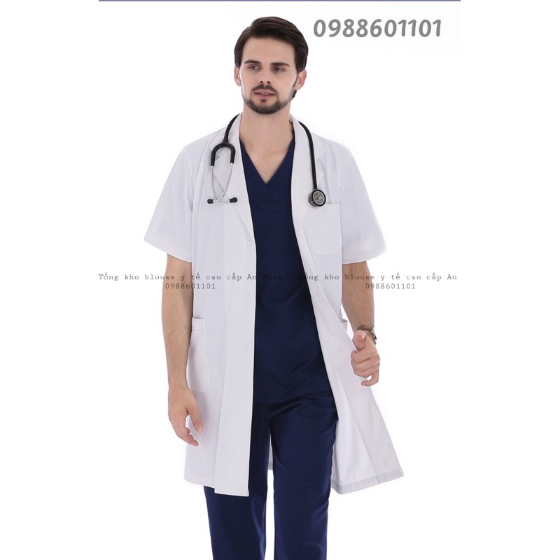 Áo choàng blouse trắng bác sĩ, blu bác sĩ nam, nữ | BigBuy360 - bigbuy360.vn
