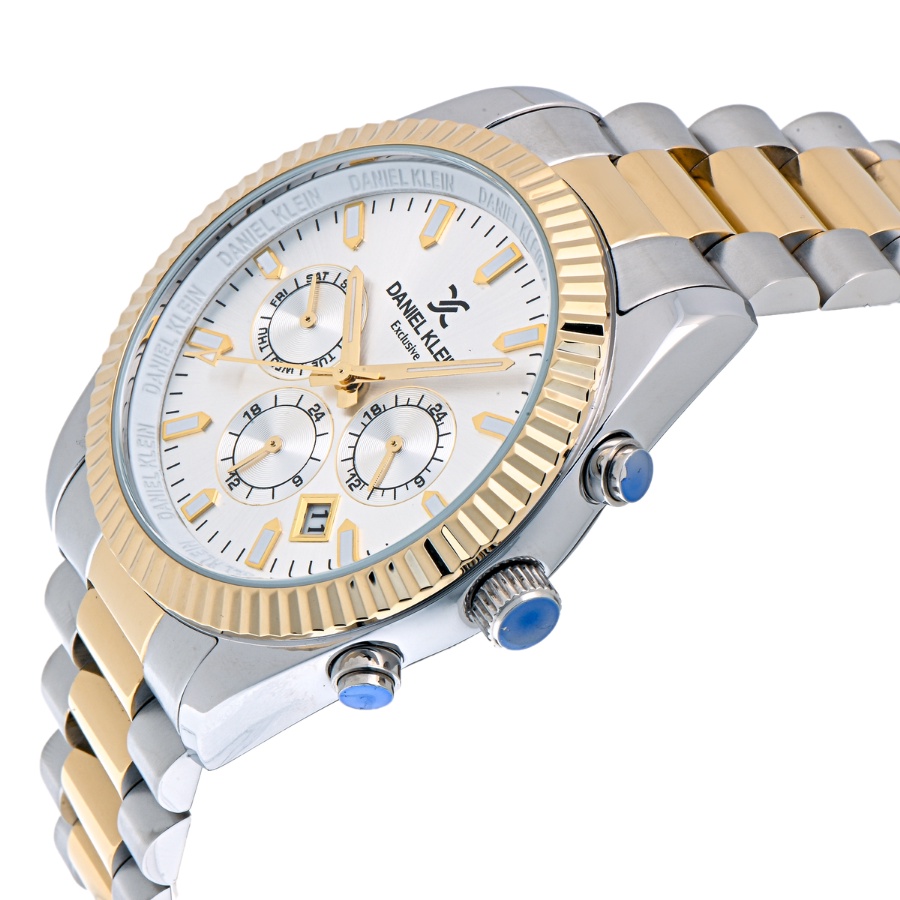 Đồng hồ nam chính hãng Daniel Klein DK.1.12863 chống nước, có lịch ngày thứ, kiểu dáng thể thao, dây thép không gỉ | BigBuy360 - bigbuy360.vn