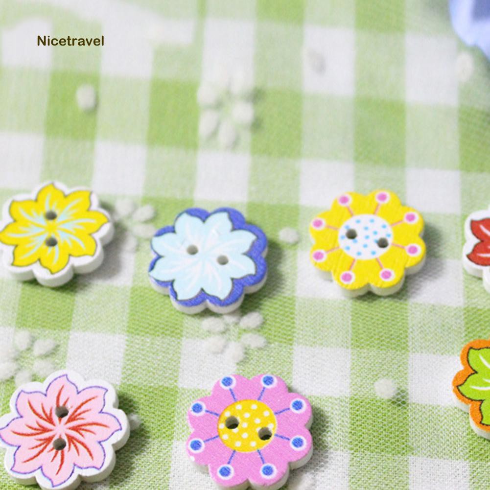 Phụ Kiện Trang Trí Xinh Xắn Chất Lượng✌Set 50 Nút Nhựa Hình Bông Hoa Xinh Xắn Dùng Làm Đồ Thủ Công
