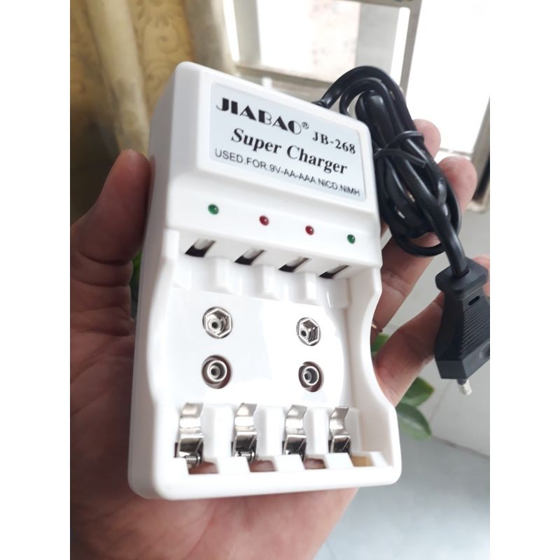SẠC PIN ĐA NĂNG JIABAO A268 A612 SẠC ĐƯỢC PIN AA AAA PIN 9V