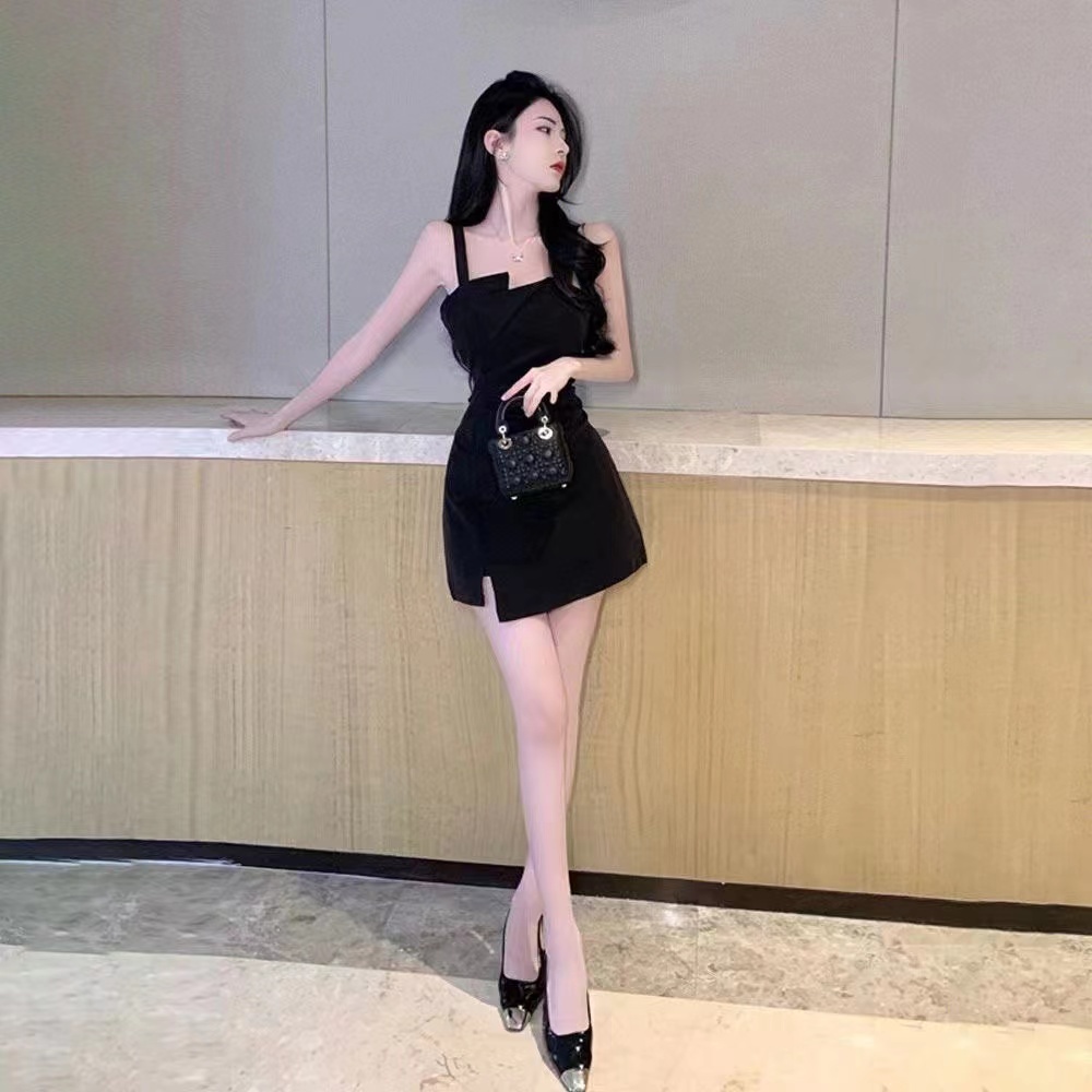 Đầm Perty thiết kế hai dây phong cách Hàn Quốc quyến rũ cho nữ