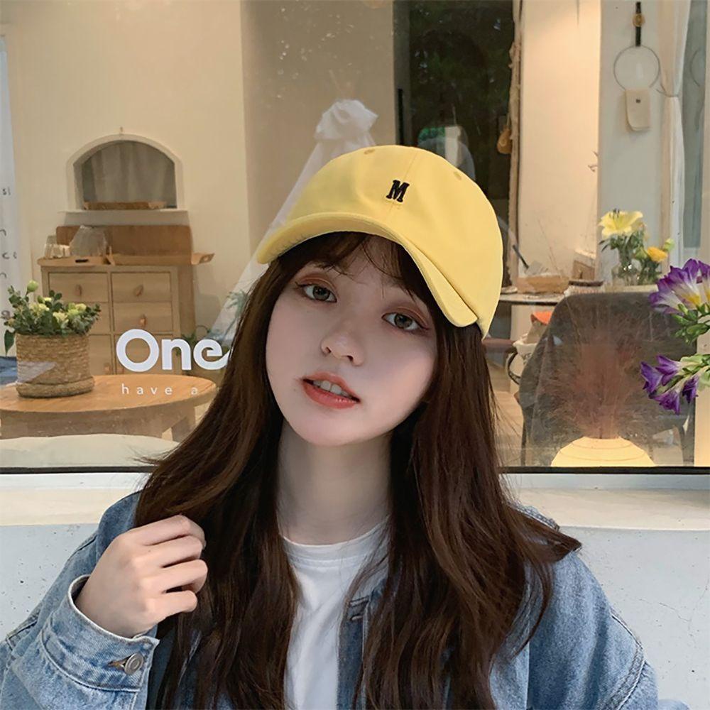 IVORY Mũ Lưỡi Trai Thêu Chữ Phong Cách Hàn Quốc Cho Nam Nữ