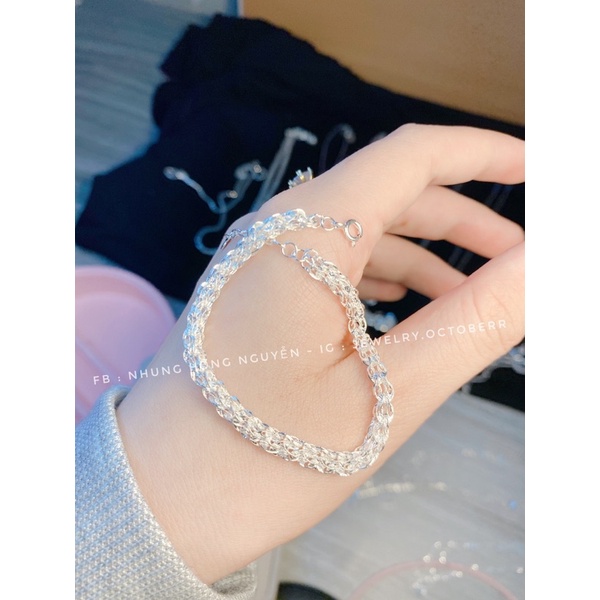 Lắc tay bạc nữ - lắc tay đuôi phụng đơn giản