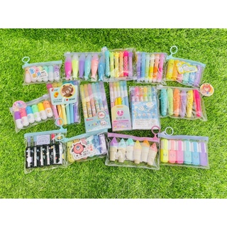 [20 MẪU] SET BÚT DẠ QUANG DỄ THƯƠNG 6 MÀU SIÊU YÊU