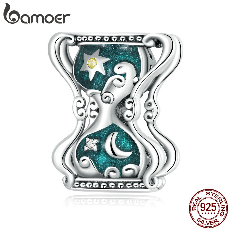 Mặt dây BAMOER Bạc 925 hình mặt trời và mặt trăng độc đáo thời trang cho nữ