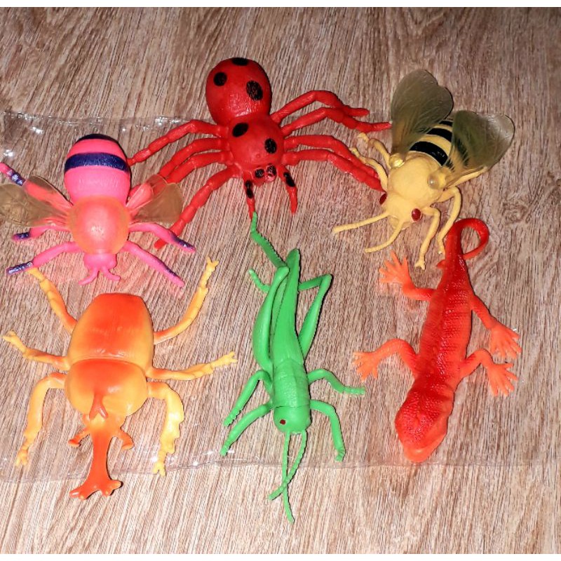 Sét 6 mô hình côn trùng bằng nhựa cứng rất đẹp