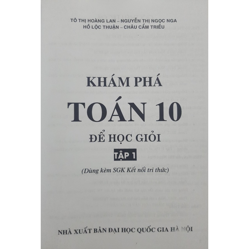 Sách - Khám phá Toán 10 Để học giỏi Tập 1 (Dùng kèm SGK Kết Nối)