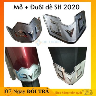 Ốp mỏ đuôi dè SH 2020 xi crom - Mẫu hoa văn