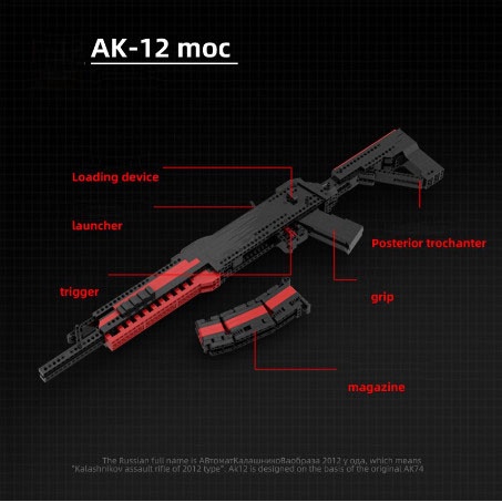 Đồ Chơi Lắp Ráp Mô Hình Súng AK-12 Black CSGO & Ak 12 Asimov Kevin183 Với 700-1000+ Chi Tiết