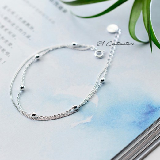 Lắc tay bạc Tiệm bạc 21 Centimeters Tiny ball