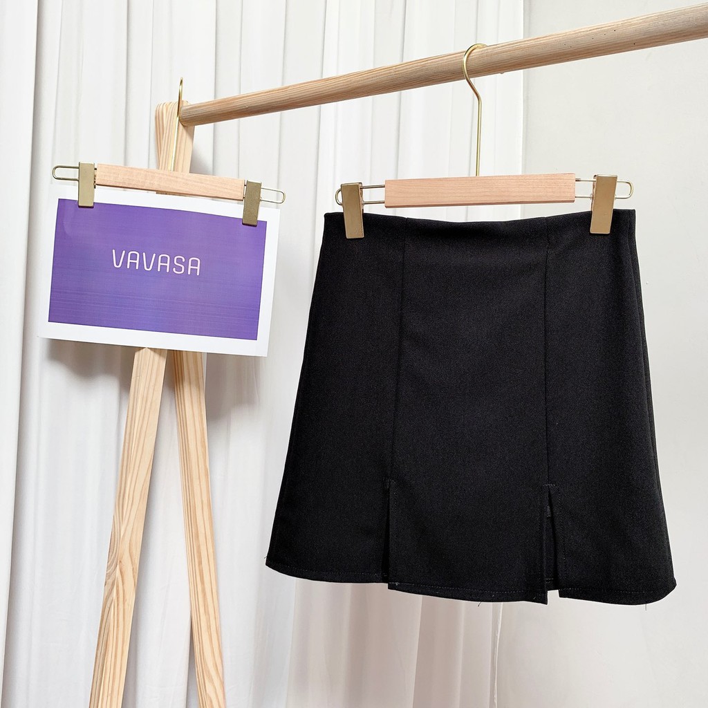 Chân váy chữ a ngắn lưng cao công sở bigsize xẻ tà VAVASA CV06 | BigBuy360 - bigbuy360.vn
