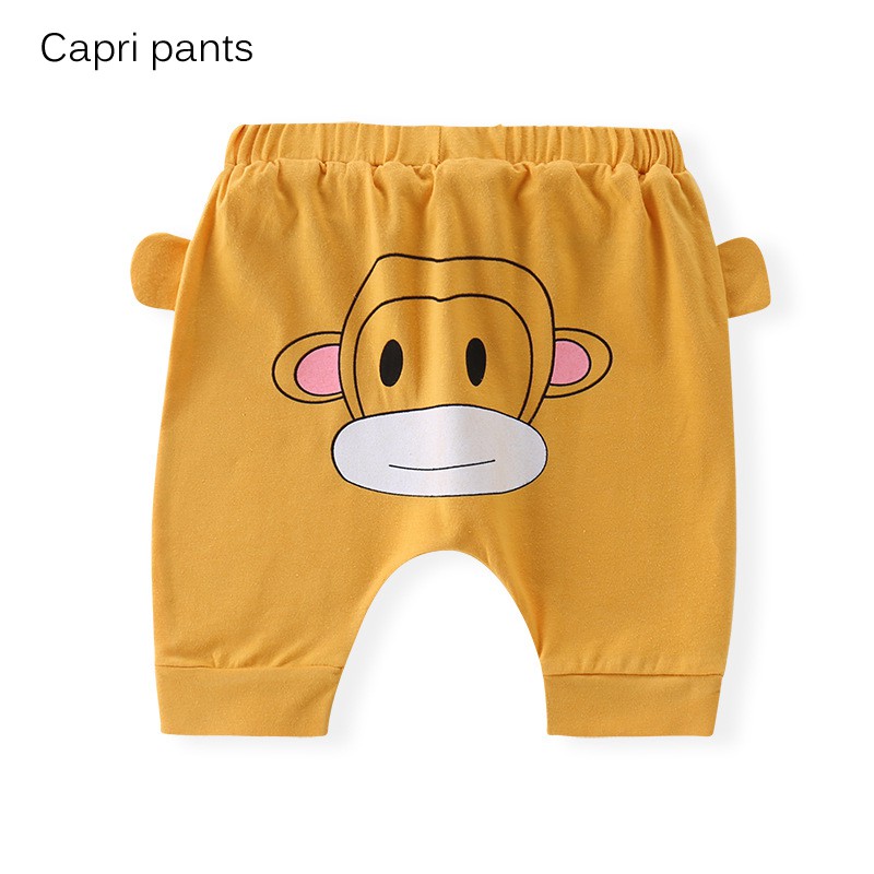 Infant Capri Thin Pants Boy Baby Girls Cartoon Puppy Dog Ears Children's Wear Clothes Butt Capri