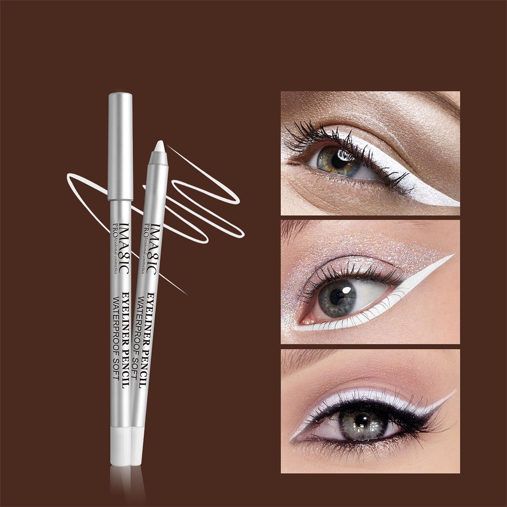 Bút Kẻ Mắt Imagic Màu Trắng Lâu Trôi Không Thấm Nước Không Nhòe