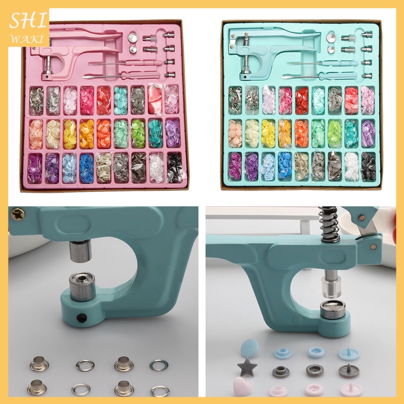 [In Stock]312pcs Snap Button Kit Metal Snaps Studs w/ Pliers Press Tool for Sewing
