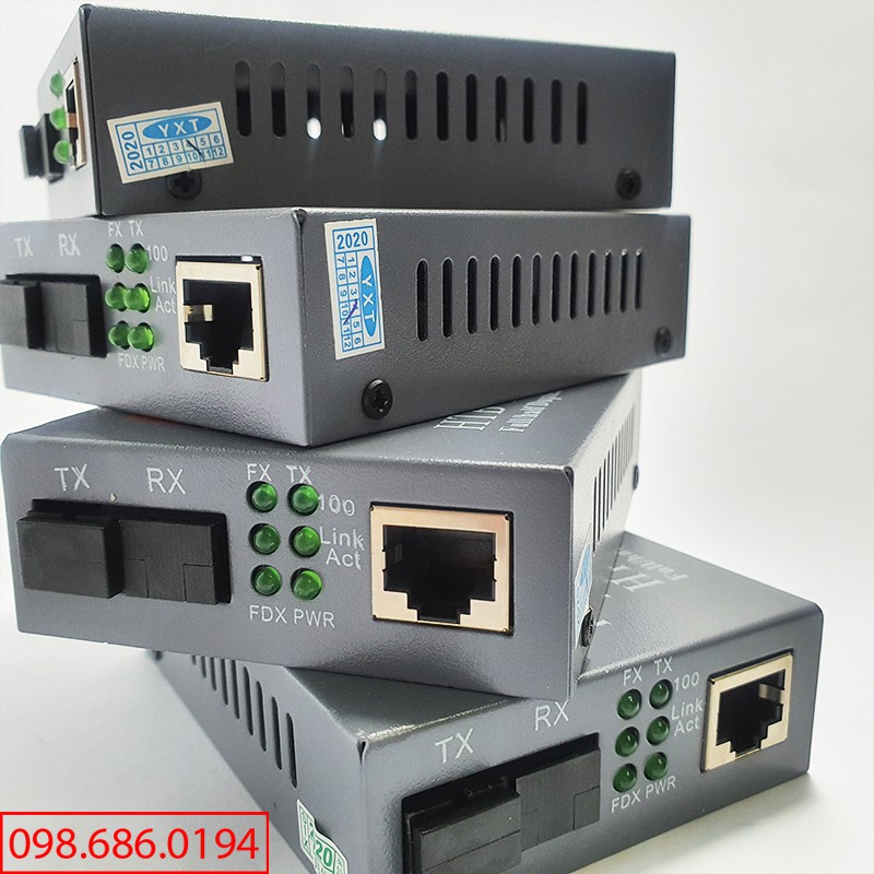 5 Cặp Converter quang HTB-1100s AB nâng cấp chất lượng - Kèm nguồn