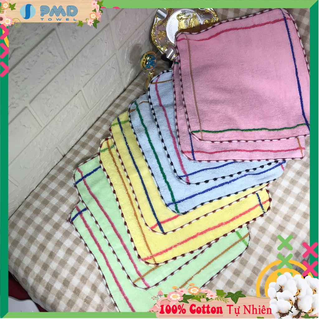 [ RẺ_BỀN_ĐẸP] Khăn mặt vuông cho bé 28x28cm sợi cotton mềm mịn, thấm nước tốt, có tính kháng khuẩn cao, an toàn cho da