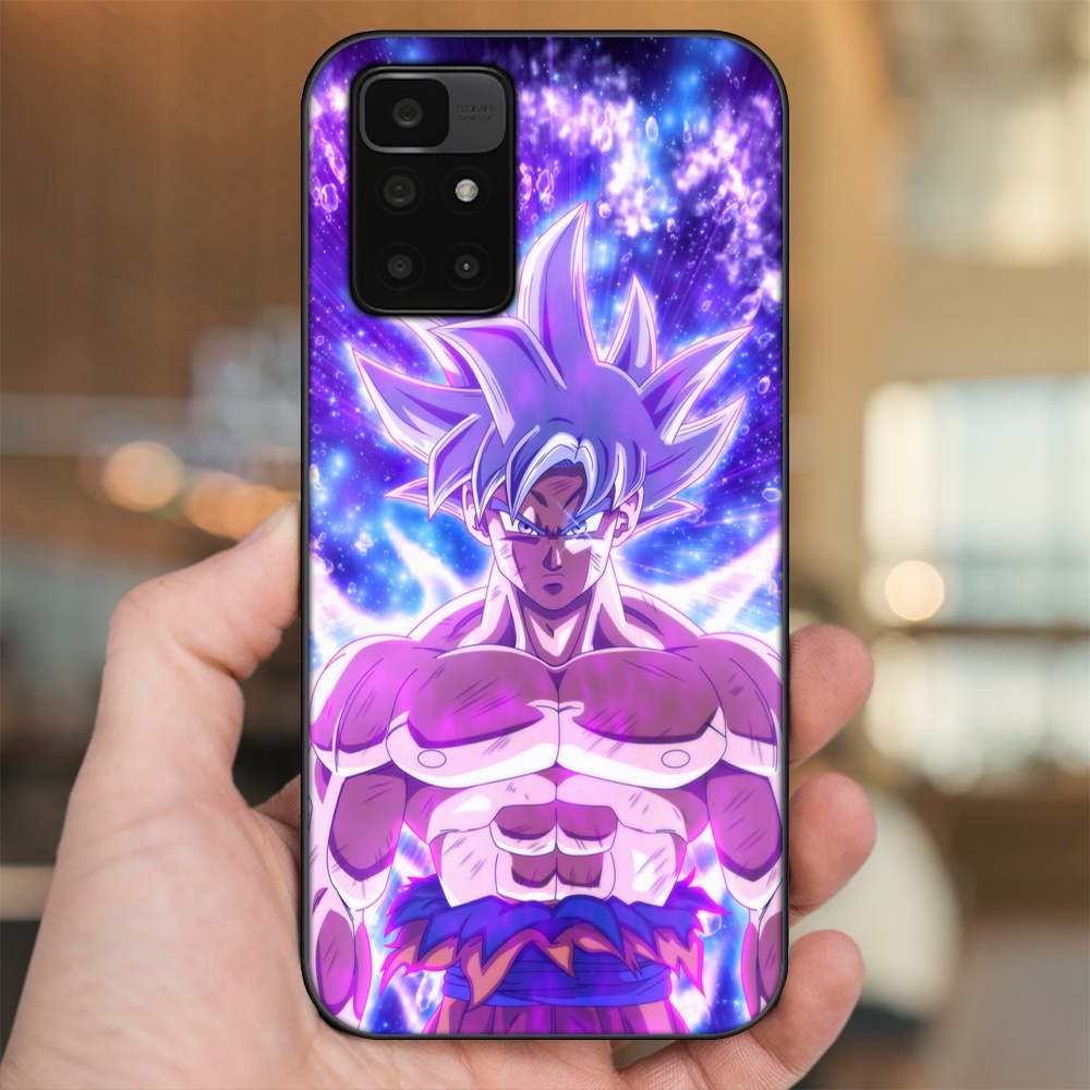 Ốp lưng Xiaomi Redmi 10 viền đen in hình Goku Dragon Ball