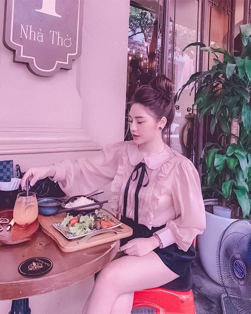 SET ÁO NƠ ĐEN CV ĐEN