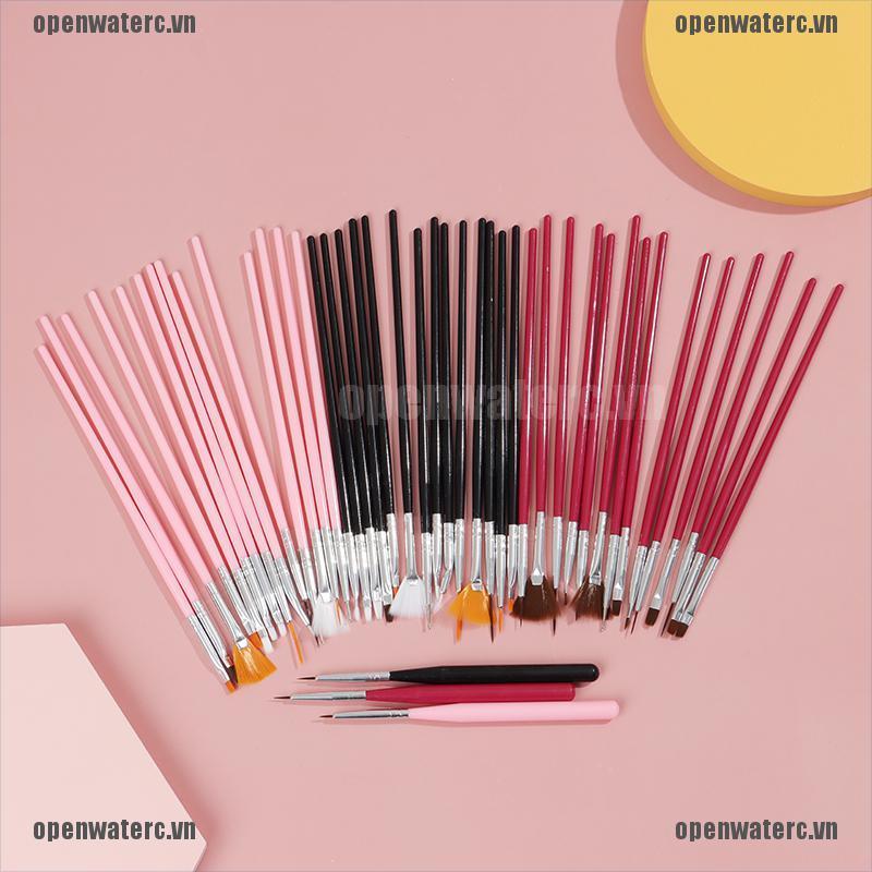 Set 15 Cọ Vẽ Móng Tay Nghệ Thuật Màu Ombre Tiện Dụng