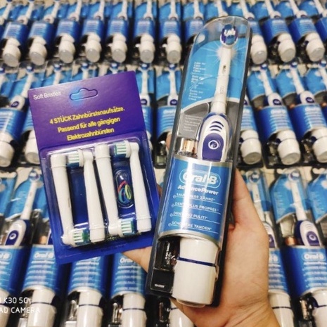 Bàn chải đánh răng tự động Oral B hàng chính hãng dùng pin AAA, bàn chải điện oral B