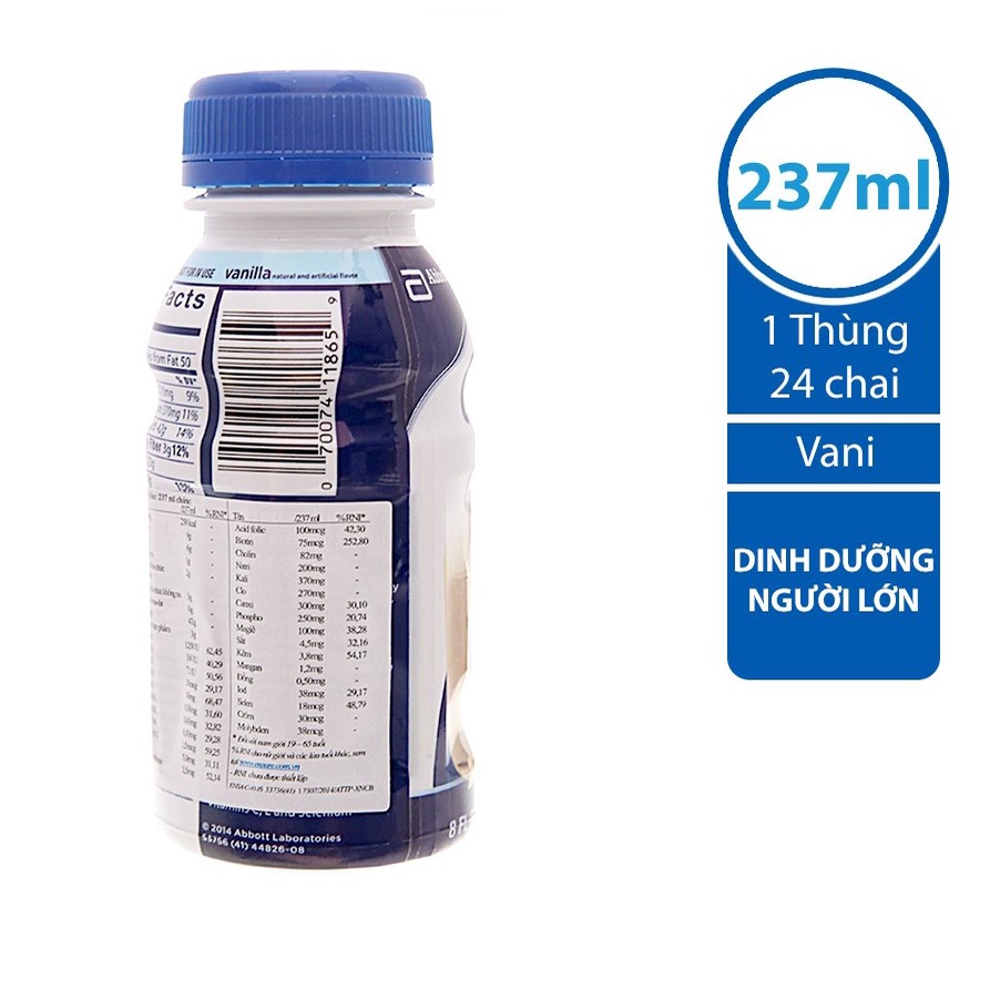 Thùng 24 Sữa nước Ensure Abbott 237ml/chai