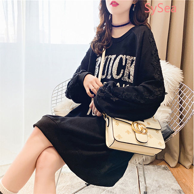 Áo Thun Tay Dài Cổ Tròn Thiết Kế Dáng Rộng Thoải Mái