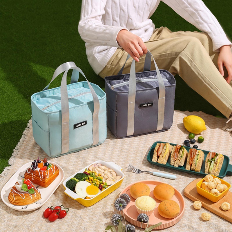 Túi Đựng Hộp Cơm Trưa Lót Giấy Nhôm Dày Dặn Giữ Nhiệt Chống Thấm