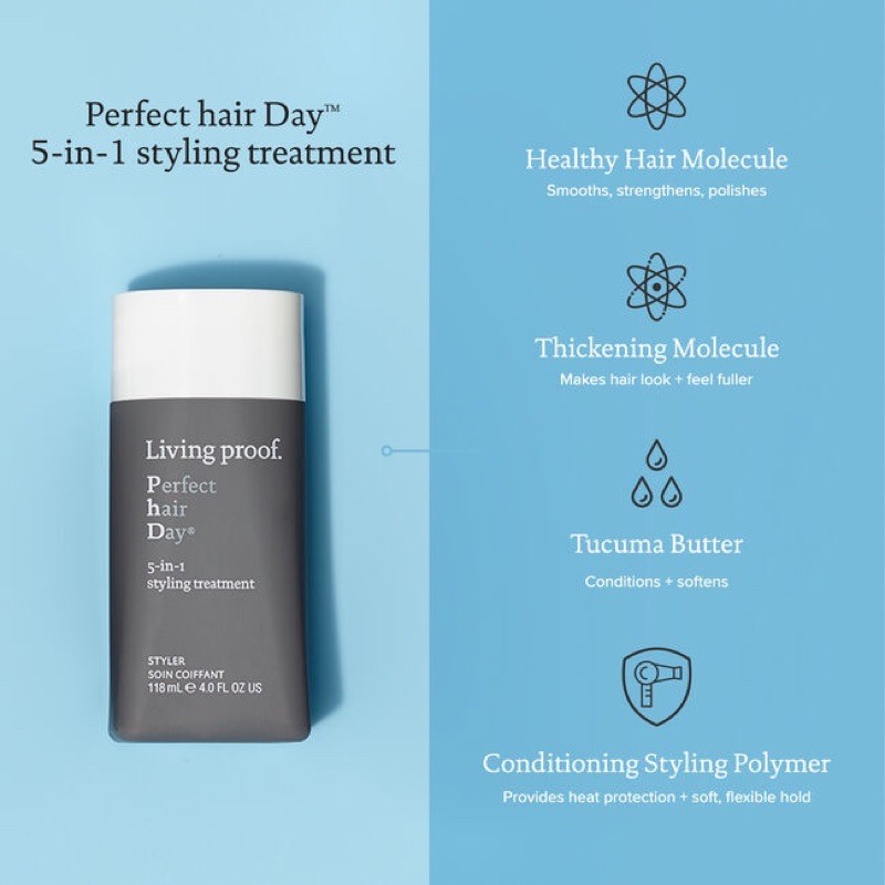 Living Proof Perfect Hair Day - Kem Dưỡng Tạo Kiểu Tóc 5-in-1 Styling  Treatment 30ml