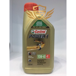 Nhớt xe số castrol power 10w40 4t 0.8l cao cấp