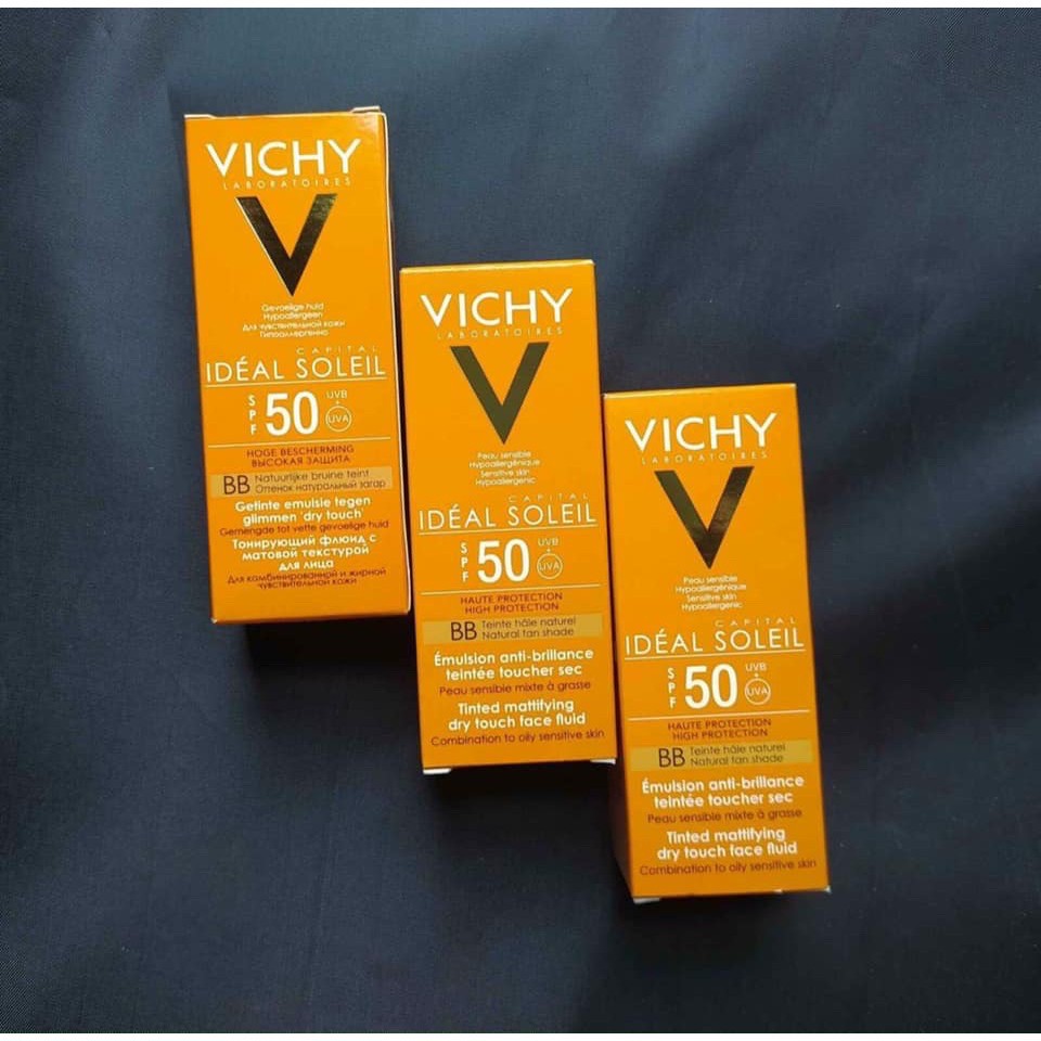 Kem Chống Nắng Vichy [ SALE 50% ] Không Gây Nhờn Rít Không Màu SPF50+ 50ml | BigBuy360 - bigbuy360.vn
