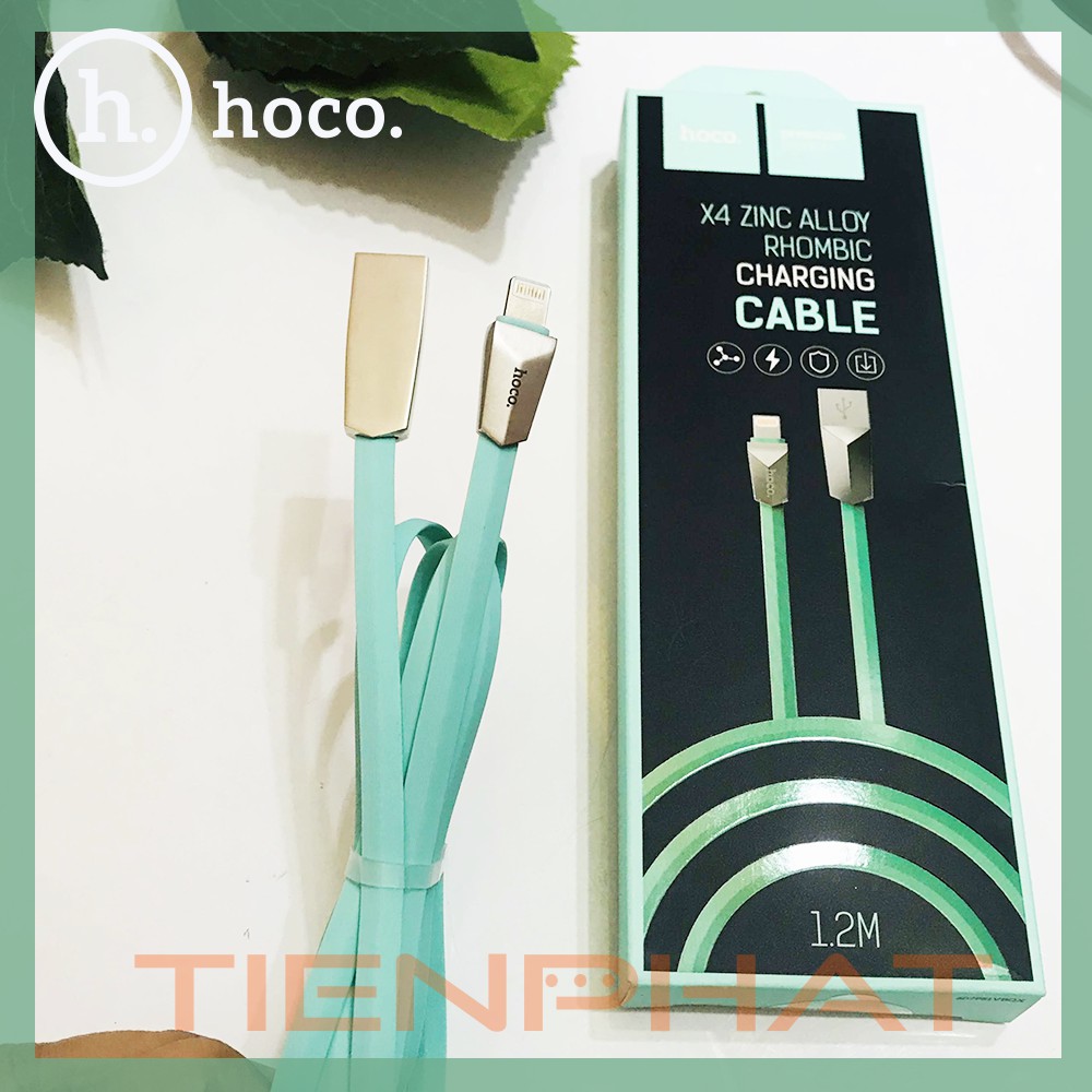 Cáp sạc lightning X4 Hoco 1.2m Cho IPhone/IPad - Chính Hãng Sạc Nhanh