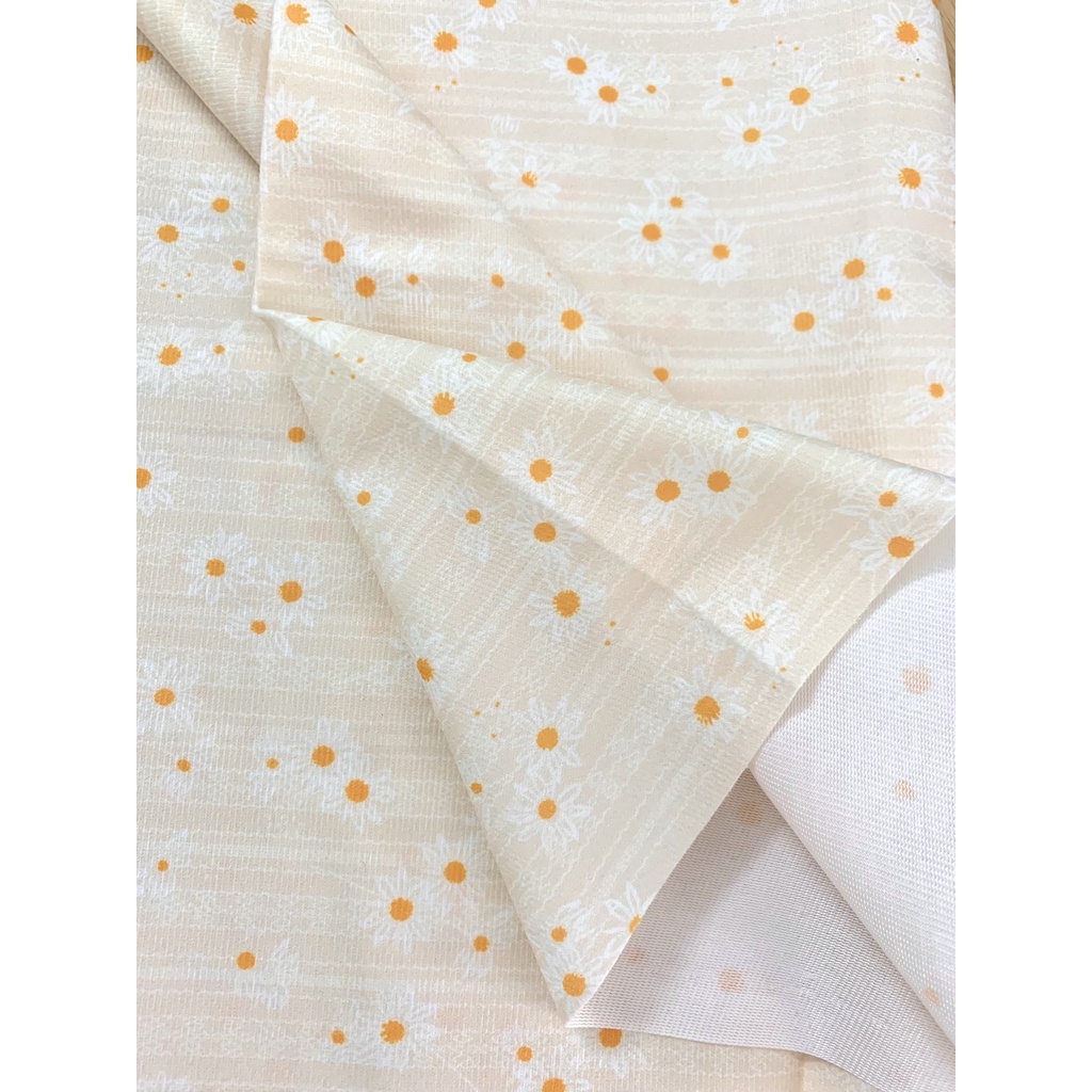 Khăn trải bàn vải flannel chống thấm nước họa tiết hoa cúc phong cách nhẹ nhàng vintage - T061
