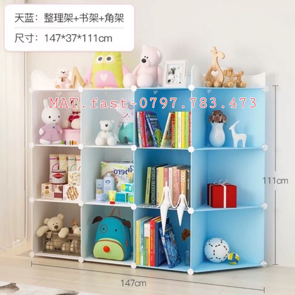 KỆ TRƯNG BÀY ĐỒ CHƠi, SÁCH VỞ CÓ MÁI CHO BÉ - Bán theo tấm