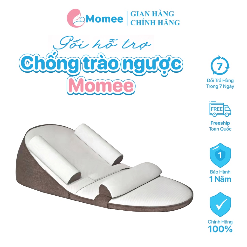 Gối chống trào ngược Momee Cao cấp Gấp gọn