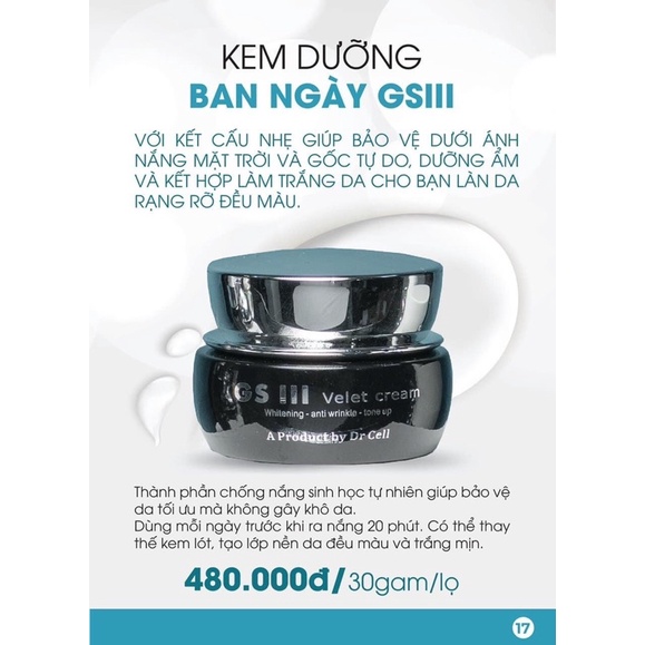 Kem Ngày GSiii DR CELL 30g