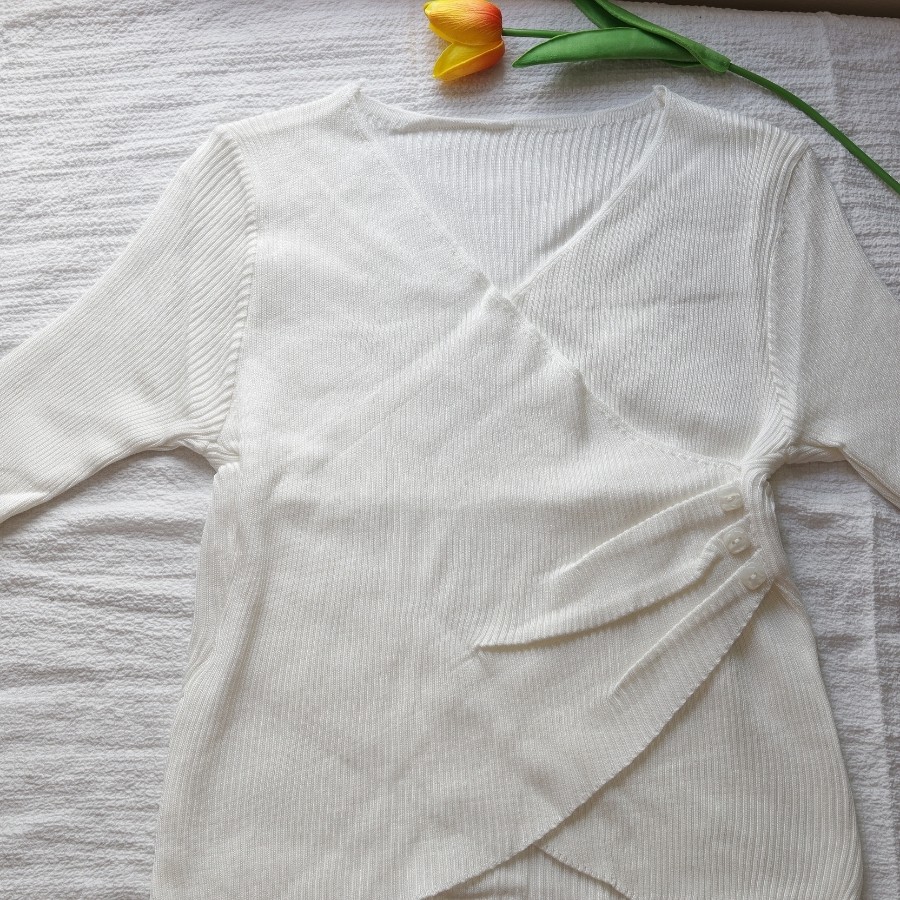 Áo len nữ dài tay body dáng ôm cổ tim hàng Quảng Châu đẹp | BigBuy360 - bigbuy360.vn