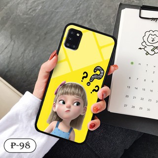Ốp lưng kính 3D Samsung A31-cute