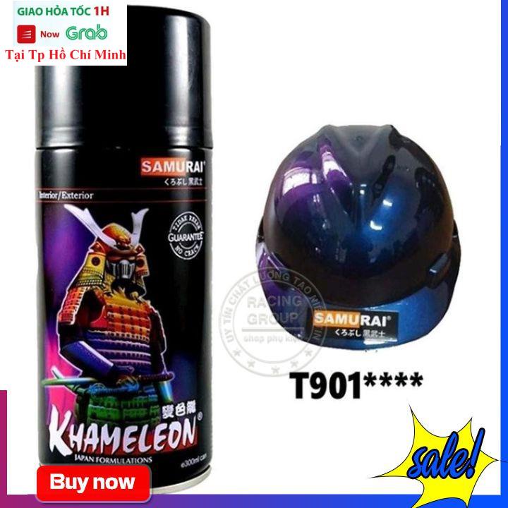 Sơn Xịt Samurai Paint K6 - T901 Màu 3D Xanh Ánh Tím Đổi Màu Theo Góc Nhìn