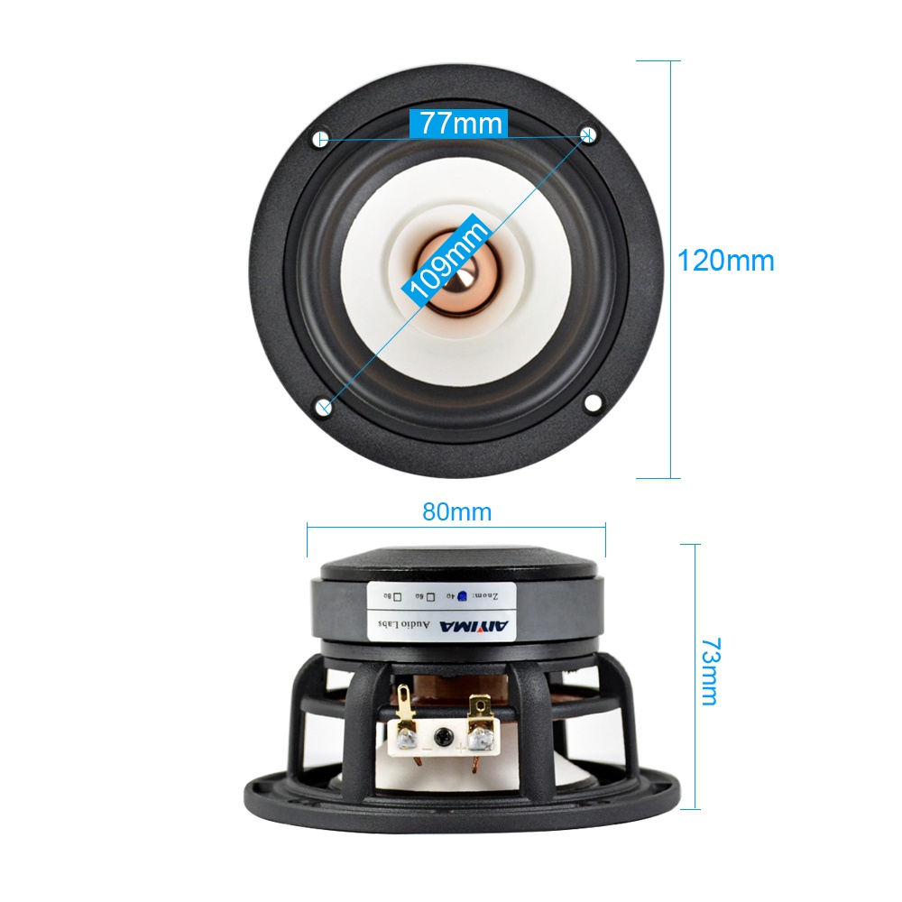Set 1 loa 4 inch AIYIMA 4 8 Ohm 30w Hifi chuyên dụng chất lượng cao