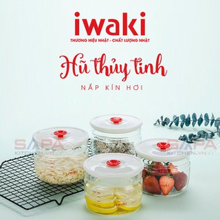 [ĐỦ SIZE] Hũ thủy tinh chịu nhiệt nắp hít Iwaki - THƯƠNG HIỆU NHẬT CHẤT LƯƠNG NHẬT