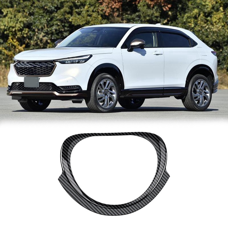 Khung Viền Trang Trí Vô Lăng Xe Hơi Honda Vezel HR-V HRV 2021 2022 Bằng Sợi Carbon