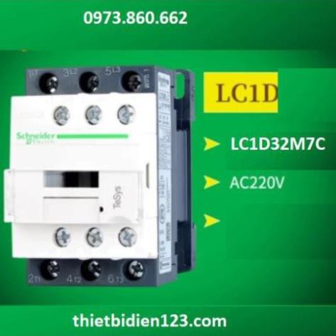 Contactor schneider 32A - 220V -TBĐ -Thiết bị điện giá tốt