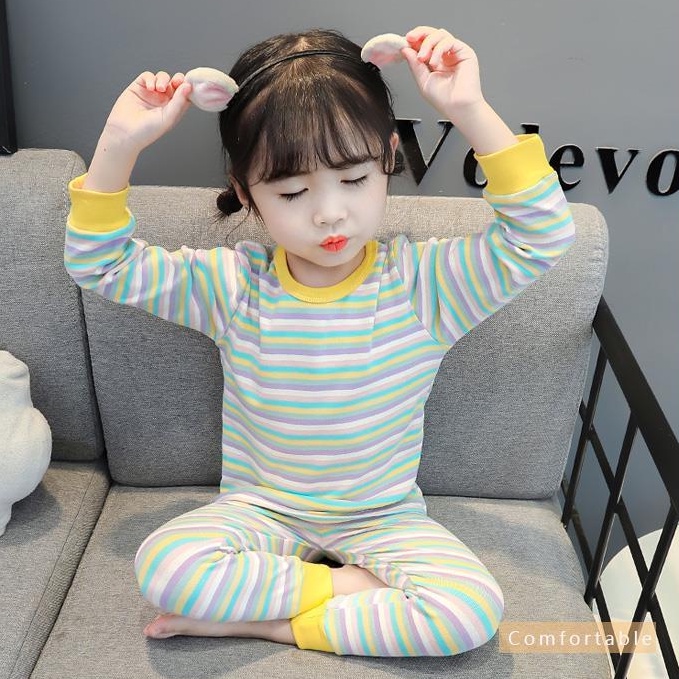 Bộ Quần Áo Ngủ Tay Dài Thiết Kế Mới Dành Cho Bé