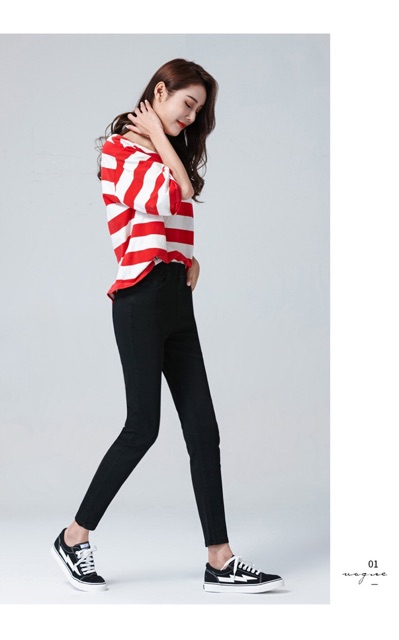 Quần jean thun big size màu đen trơn lưng thun size 65-100kg