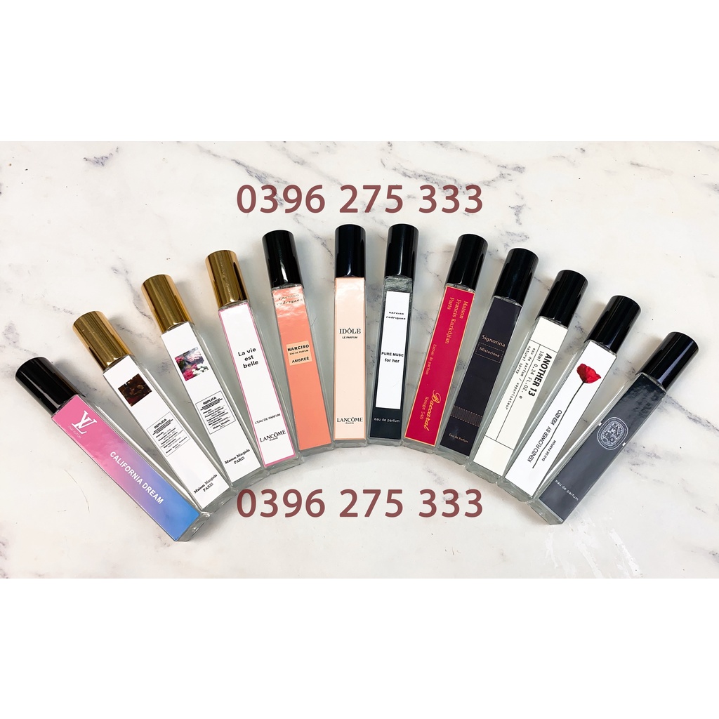 Tem dán lọ chiết nước hoa loại DÀI 8.5cm - Dạng CHỮ -