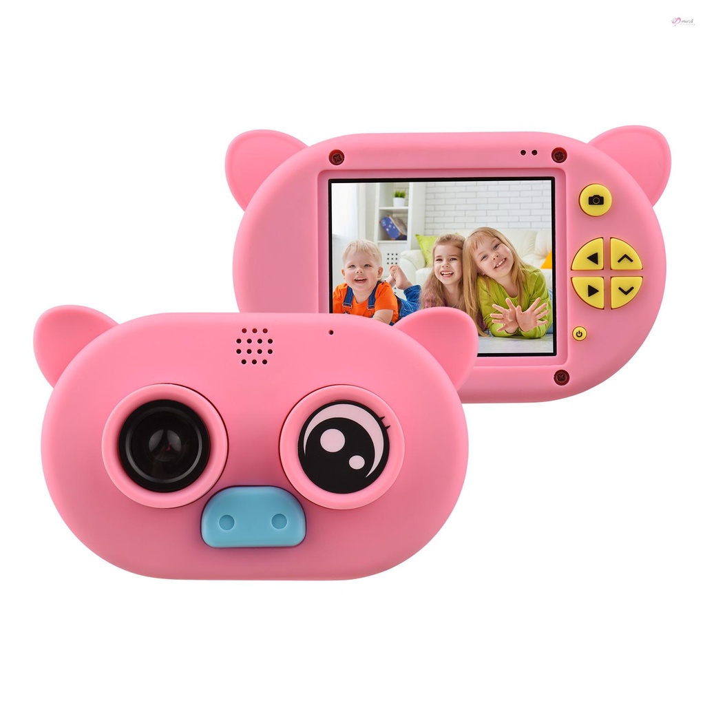 Máy quay phim kỹ thuật số 1080P với vỏ silicon mềm màn hình lớn 2 inch kèm dây đeo thẻ TF cho bé
 | BigBuy360 - bigbuy360.vn