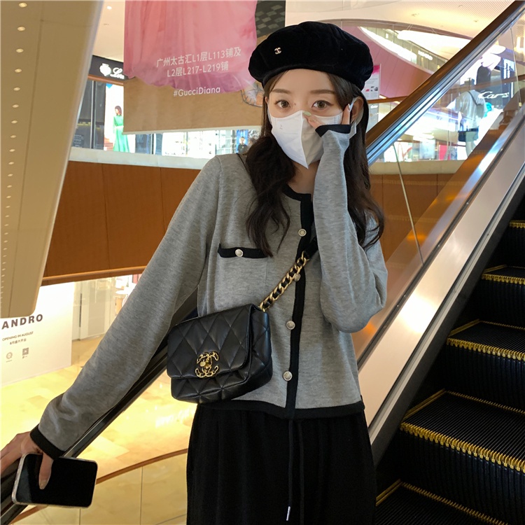 Áo Cardigan Dệt Kim Mỏng Tay Dài Dáng Ngắn Phong Cách Hàn Quốc Cho Nữ | BigBuy360 - bigbuy360.vn